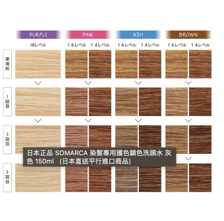 hoyu - 日本正品 SOMARCA 染髮專用護色鎖色洗頭水 灰色 150ml